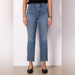 Good American Straight Leg Blue Jeans